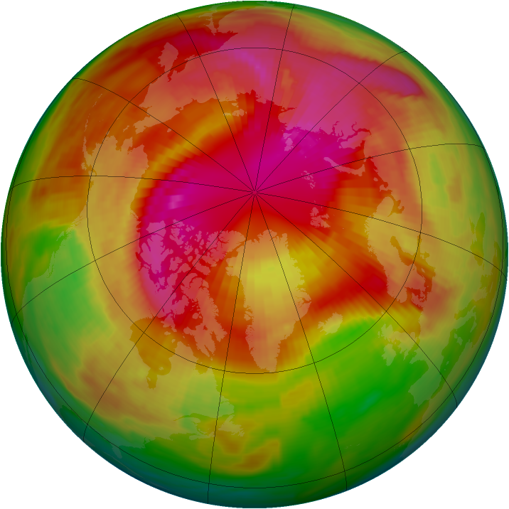 Arctic ozone map for 10 March 1979